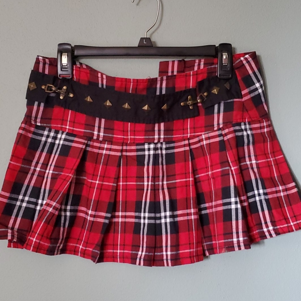 Red Plaid Skirt